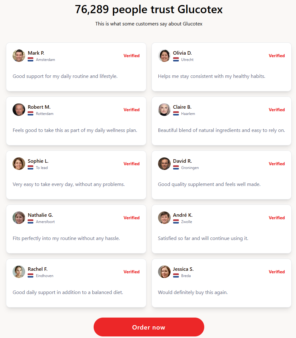 Glucotex Blood Sugar Netherlands